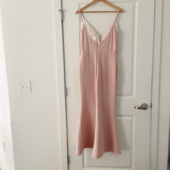 Revelry Camilla Crepe Maxi Dress Bridesmaid Petal Pink - Picture 3 of 8